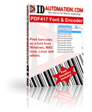 IDAutomation PDF417 Font and Encoder screenshot